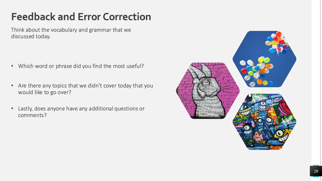 The updated design for my slide shows better contrast, with left aligned text on the left with images on the right The updated design for my slide shows better contrast, with left aligned text on the left with images on the right